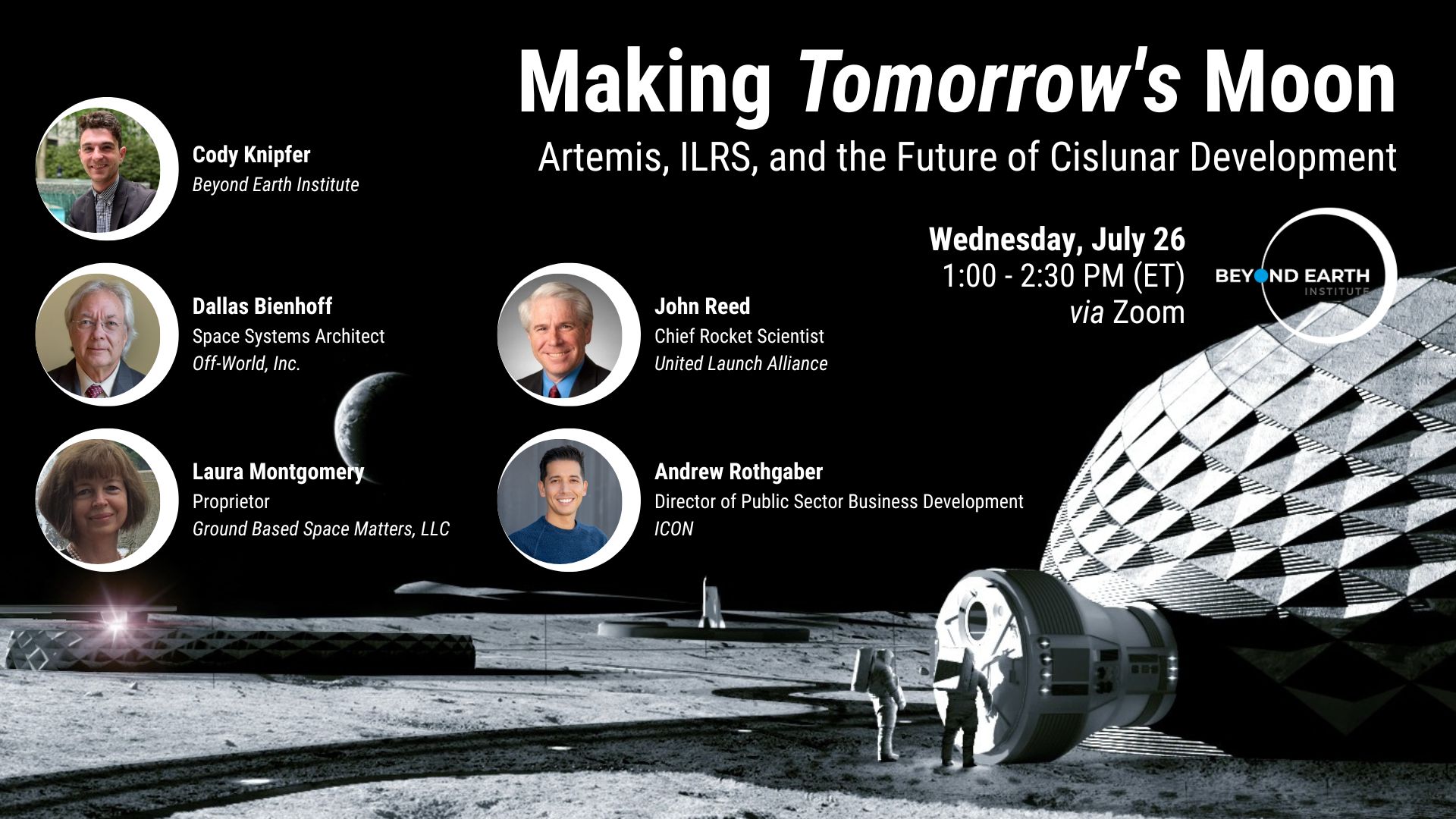Webinar: Making Tomorrow’s Moon: Artemis, ILRS, and the Future of Cislunar Development