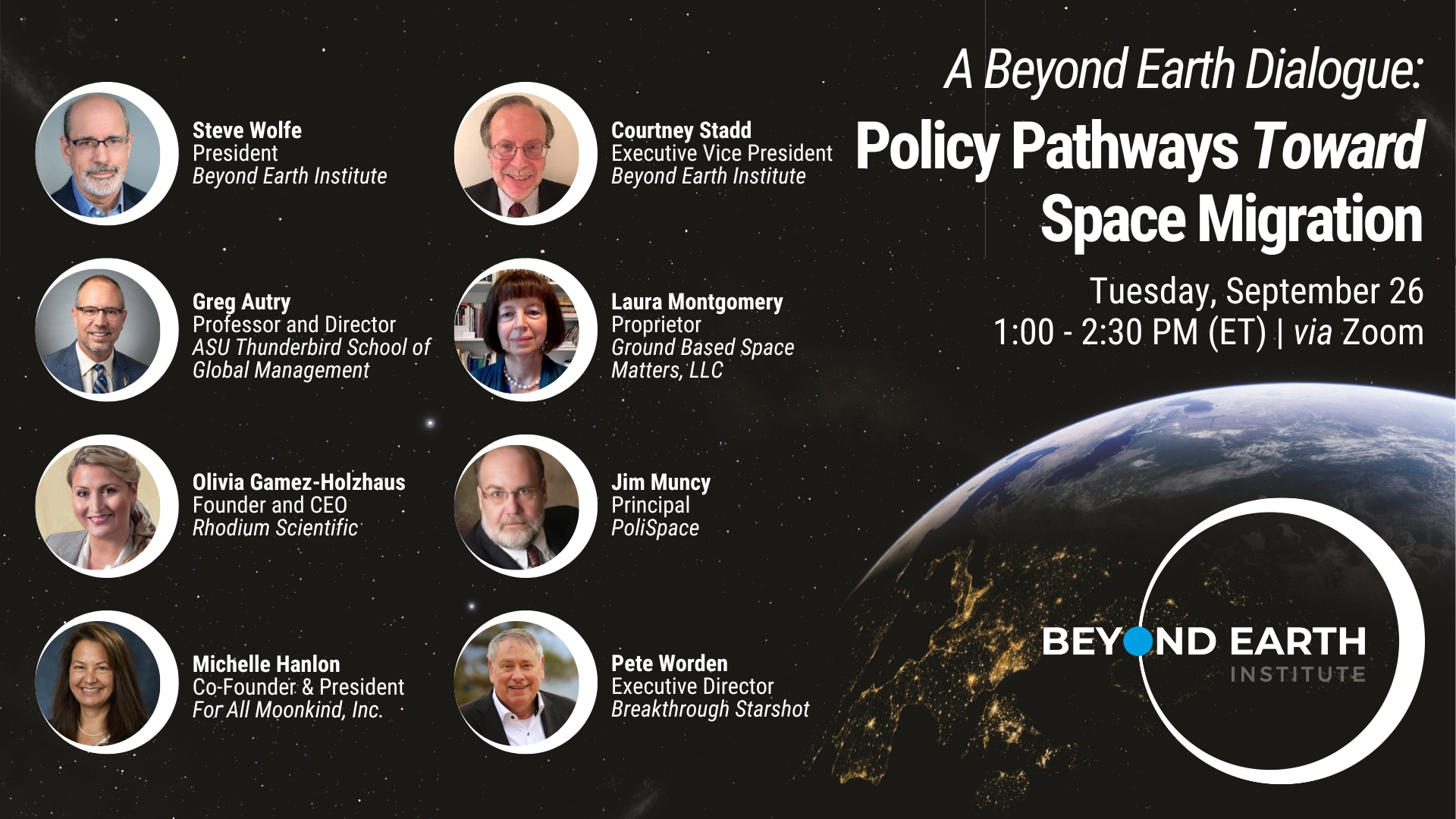 Webinar: Policy Pathways Toward Space Migration