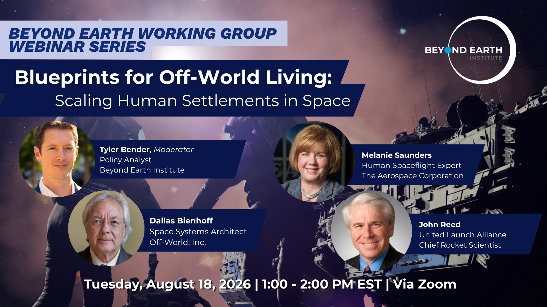 Working Group Webinar Series: Blueprint for Off-World Living